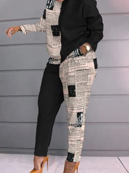 New Suit Tracksuit Patchwork Women Spring Autumn Casual Pocket Ladies Set O-Neck Long Sleeve Loungewear Streetwear Outfit