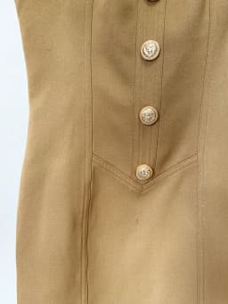 HIGH STREET Newest 2026 Summer Fashion Star Style Designer Women's Lion Buttons Pinafore Dress