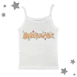 Vintage Graphic Heartstopper Letter Print T-Shirt Women Streetwear Short Sleeve Slim Crop Top Sexys Femme Summer Tank Top Y2K