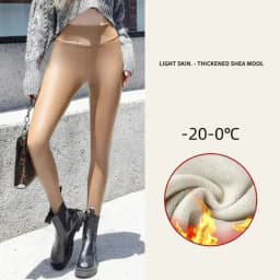 Winter Warm PU Leather Leggings Women Leather Pantalones High Waist Thermal Tights Stretchy Pants Winter Fleece Lined Trousers