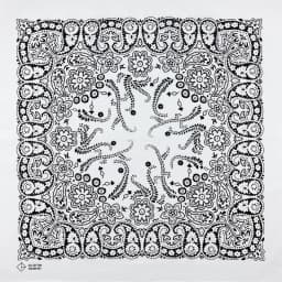 High Quality New Design Hip Hop Amoeba Cashew Cotton Square Scarf Black Bandana Scarf Headband Paisley Gifts Unisex