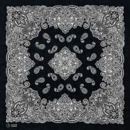 High Quality New Design Hip Hop Amoeba Cashew Cotton Square Scarf Black Bandana Scarf Headband Paisley Gifts Unisex