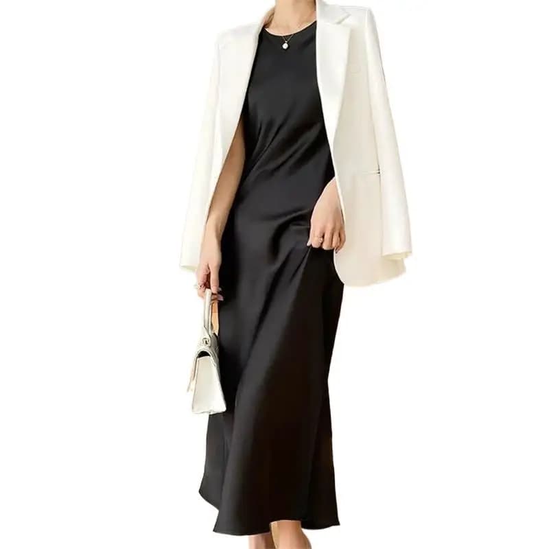 2026 Summer Robe Long Maxi Sundress Fashion Elegant Women's Acetate Satin Dresses Sexy Artificial Silk Sleeveless Party Dress