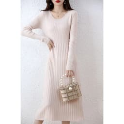 Cashmere Sweater Women's Knitted Dresses 100% Merino Wool Autumn Fashion Elegant Dress Winter Female Pullover Casual Long Skirts