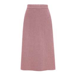 Women Wool Tweed Skirt Midi Skirt Women's Autumn and Winter New Vintage High Waist Slim Hip Skirt Mid-length A-line Skirt Woman