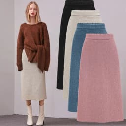 Women Wool Tweed Skirt Midi Skirt Women's Autumn and Winter New Vintage High Waist Slim Hip Skirt Mid-length A-line Skirt Woman
