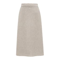 Women Wool Tweed Skirt Midi Skirt Women's Autumn and Winter New Vintage High Waist Slim Hip Skirt Mid-length A-line Skirt Woman