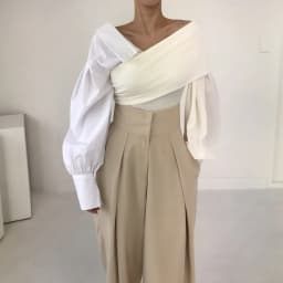 JSXDHK French Designer Chic Spring Black White Patchwork Blouses Fashion Women Sexy V Neck Hit Color Lantern Sleeve Shirts Tops