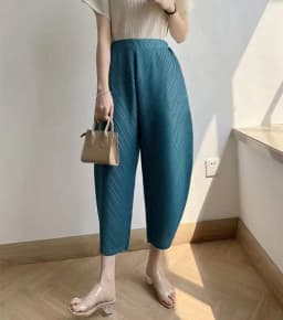 Miyake Pleated Pants Women's 2023 New Banana Pants Fashion All-Match Pleated Pants Casual Loose Wide-Leg Pants Streetwear Women