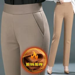 New Winter Pants For Women Thick Velvet Pants Warm Trousers Female Stretch Casual Pencil Pants Black Navy Khaki Pants Size M-6XL