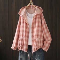 Large Size Blouses for Women Autumn Spring Hooded Long Sleeve Single-Breasted Shirts Adjustable Women's Clothing