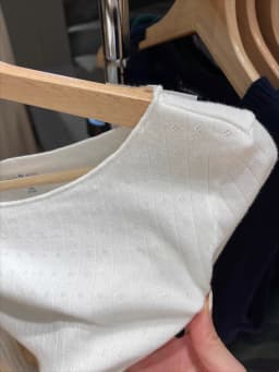 Eyelet White Slim Long Sleeve T-shirt For Woman Crew Neck Cotton Tee Top Clothes Summer Casual Sweet Cute Preppy Style Tshirts