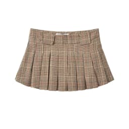 YENKYE Women American Retro Sexy Low Waist Pleated Mini Skirt Summer Skirts