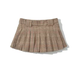YENKYE Women American Retro Sexy Low Waist Pleated Mini Skirt Summer Skirts