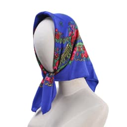70*70cm Luxury Floral Russian Square Scarf Women Head Hair Bandana Babushka Handkerchief Ukrainian Shawl Headband Scarves