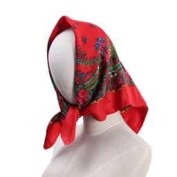 70*70cm Luxury Floral Russian Square Scarf Women Head Hair Bandana Babushka Handkerchief Ukrainian Shawl Headband Scarves