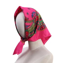 70*70cm Luxury Floral Russian Square Scarf Women Head Hair Bandana Babushka Handkerchief Ukrainian Shawl Headband Scarves