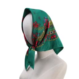 70*70cm Luxury Floral Russian Square Scarf Women Head Hair Bandana Babushka Handkerchief Ukrainian Shawl Headband Scarves