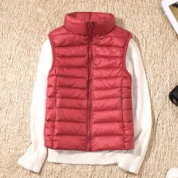 Female Winter Windproof Vest Coat New Sleeveless Portable Duck Down Vest Stand Collar Thin Jacket Ultra-light Slim Down Jacket