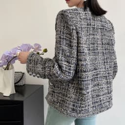 Spring Autumn French Small Fragrance Women Coat Fashion Long Sleeve Tweed O Neck Lace Dark Buckle Female High Quality Chic Coat