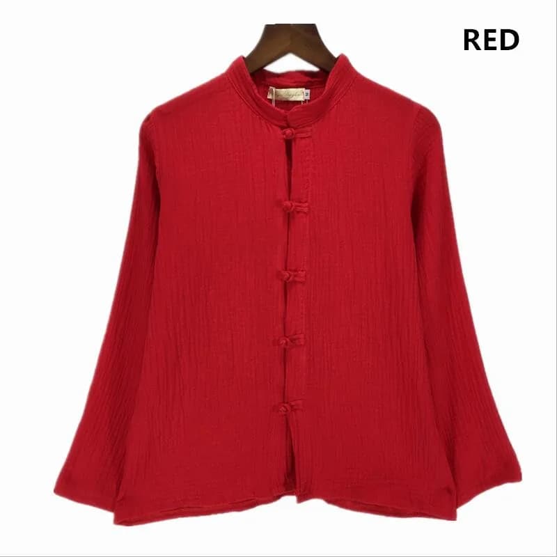 2026 Autumn Women Cotton Linen Blouse Tops Chinese Style Brand Women Long Sleeve Ladies Blouses Camisetas Mujer Blusas Camisa