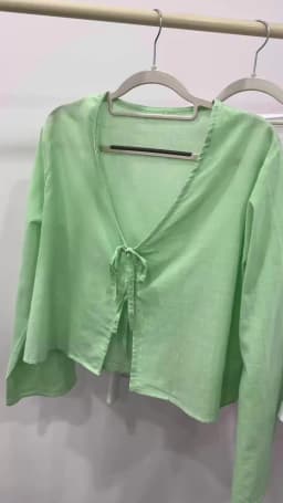 2024 Summer White Lace Up Shirts For Women‘s Elegant Loose Long Sleeve V-neck Blouse Female Solid Causal Street Chic lady Tops