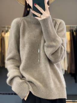 Women Turtleneck Sweater Autumn Winter Thick Pullovers 100% Merino Wool Solid Cashmere Knitwear Female Basic Clothes Korean Tops