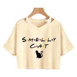 Streetwear Funny Cat T Shirt Crop Top Women Shirt Cropped Graphic Ulzzang T-shirt 90s Tshirt Top Tee Female Gothic