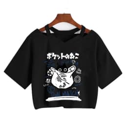 Streetwear Funny Cat T Shirt Crop Top Women Shirt Cropped Graphic Ulzzang T-shirt 90s Tshirt Top Tee Female Gothic