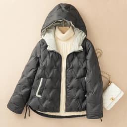 Schinteon Women 90% White Duck Down Jacket Loose Casual Autumn Winter Outwear Patchwork Coat with Hood 2026 New Arrival
