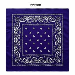 27inch/68cm Plus Size Cotton Square Scarf Hip Hop Amoeba Cashew Bandana Headband Black Paisley Turban Men Women Boys Girls Gifts