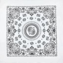 27inch/68cm Plus Size Cotton Square Scarf Hip Hop Amoeba Cashew Bandana Headband Black Paisley Turban Men Women Boys Girls Gifts
