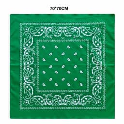 27inch/68cm Plus Size Cotton Square Scarf Hip Hop Amoeba Cashew Bandana Headband Black Paisley Turban Men Women Boys Girls Gifts