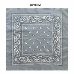 27inch/68cm Plus Size Cotton Square Scarf Hip Hop Amoeba Cashew Bandana Headband Black Paisley Turban Men Women Boys Girls Gifts