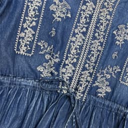 M-6xl Women Vintage Flower Embroidery Elastic Waist Middle Sleeve Long Casual Maxi Beach Dress Plus Size Vestido