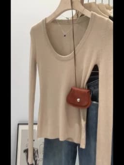 DUOJIHUI New Chic Neck Slim Knitting Autumn Female T-shirts Simple Casual Fashion Office Ladies Basic Solid Color Women T-shirts