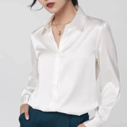 Elegant Satin Long Sleeve Blouses Women 2025 Vintage Burgundy white Silk Shirt Women Casual Loose Button Up Female Shirts Tops