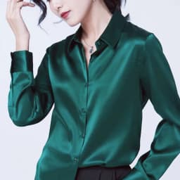 Elegant Satin Long Sleeve Blouses Women 2025 Vintage Burgundy white Silk Shirt Women Casual Loose Button Up Female Shirts Tops