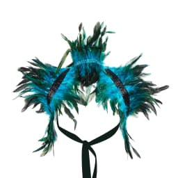 Women Natural Feather Cape Maleficent Costume Gothic Lacing Shawl Shrug Collar Feather Cape Halloween Cosplay Christmas Party