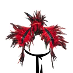 Women Natural Feather Cape Maleficent Costume Gothic Lacing Shawl Shrug Collar Feather Cape Halloween Cosplay Christmas Party