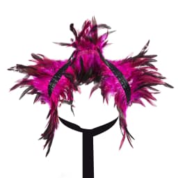 Women Natural Feather Cape Maleficent Costume Gothic Lacing Shawl Shrug Collar Feather Cape Halloween Cosplay Christmas Party