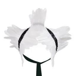 Women Natural Feather Cape Maleficent Costume Gothic Lacing Shawl Shrug Collar Feather Cape Halloween Cosplay Christmas Party