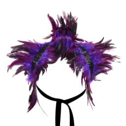 Women Natural Feather Cape Maleficent Costume Gothic Lacing Shawl Shrug Collar Feather Cape Halloween Cosplay Christmas Party