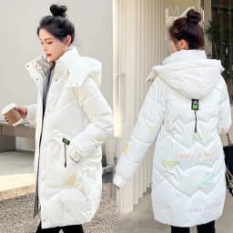 2026 Fashion New Bright Fabric Thick Warm Winter Jackets Women's Cotton Padded Coats Mid-Length Women Parkas Female Outerwear
