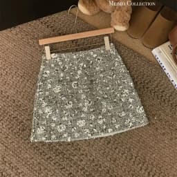 New Fashion Shiny Sequin Mini Skirt Women High Waist Slim Wrapped Hip Club Sexy Tweed Skirt Elgant Office Lady Woolen Faldas Y2k