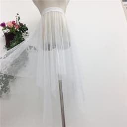 2023 Hot Fashion Petticoat Summer Sheer Layer Long Black White Tulle Lace Mesh Skirt Women Underskirt Skirt