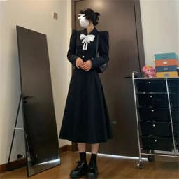 2023 New Fit Early Autumn French Vintage Bow Small Fragrant Coat Long Half Skirt Two Piece Set for Women