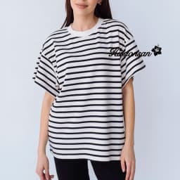 Hirsionsan Summer Oversized 100% Cotton T Shirt Women 2023 New Loose Striped Split Tees Casual Tshirt Basic Female Tops