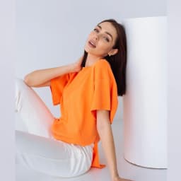 Hirsionsan Summer Oversized 100% Cotton T Shirt Women 2023 New Loose Striped Split Tees Casual Tshirt Basic Female Tops