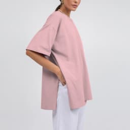 Hirsionsan Summer Oversized 100% Cotton T Shirt Women 2023 New Loose Striped Split Tees Casual Tshirt Basic Female Tops